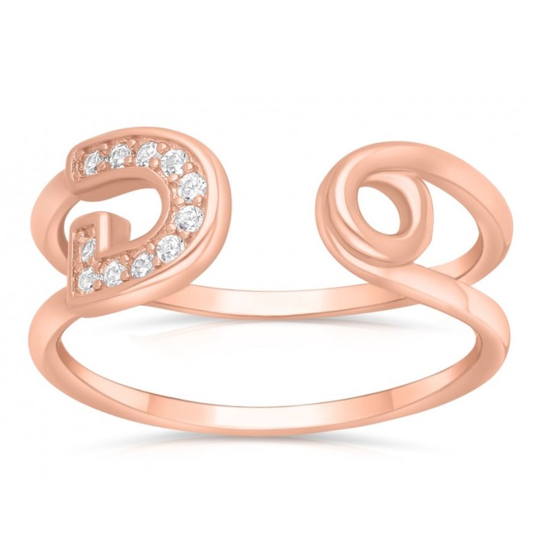 טבעת כסף סטרלינג פרסה עם זירקונים בחרו S... | טבעות יהודיות